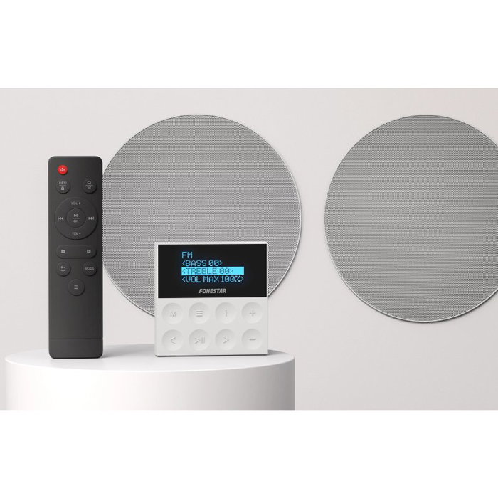 Fonestar KS-WALL Kit de sonido con amplificador de pared y 2 altavoces de techo